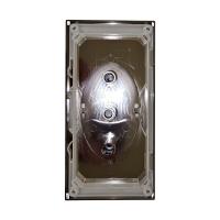 Square Brushed Brass Dual Flush Plate - Scudo