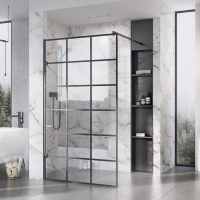 S8 Wetroom Shower Screen 900mm - Gun Metal