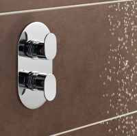 Viktory Traditional Thermostatic Concealed Shower Valve With Fixed Rain Head - Kartell UK