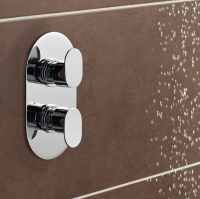 Pure Thermostatic Concealed Shower Valve with Fixed Rain Head - Kartell UK