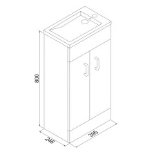 Lancia Mia 600 x 700mm Double Door LED Mirrored Bathroom Cabinet