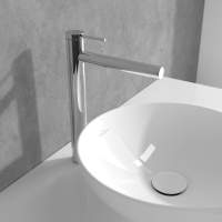Villeroy & Boch O.novo Start Single Lever Tall Basin Mixer Tap Chrome With Waste