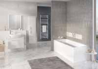 ClearGreen EcoCurve 1700 x 750mm Reinforced Shower Bath - Left Handed