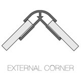 Lustrolite Aluminium Internal Corner Profile 