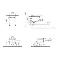 VitrA Aquacare M-Line Rimless Wall Hung Bidet Toilet