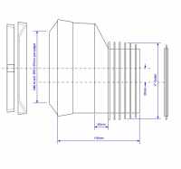 McAlpine Straight Extension Piece 90mm - WC-EXTB