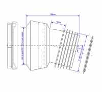 McAlpine 45 Degree Angle Rigid WC Connector - WC-CON16