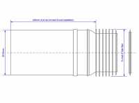 McAlpine Straight Extension Piece 100mm - WC-EXTA