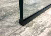 Wet Room 8mm Glass Recessed Channel 2000mm - Matt Black