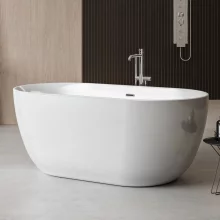1500 x 750mm Bantam Back to Wall Freestanding Bath - Rubberduck Bathrooms