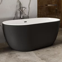Charlotte Edwards Mayfair Gloss Black 1500 x 780mm Modern Freestanding Bath