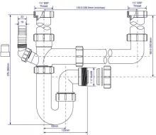 McAlpine WM14 1.1/2" swivel nozzle Appliance trap 