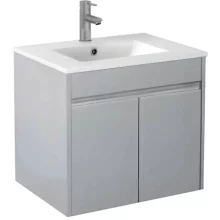 Mercia 500mm Mid Grey Gloss Waterproof Wall Hung Vanity Unit