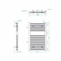 Eastbrook Biava 1100 x 600 Chrome Dry Element Electric Towel Radiator