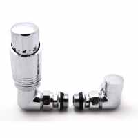 Corner Thermostatic Radiator Valves Modal TRV - Chrome - Inc Lockshield - Reina