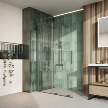 Lancia Momentum Sliding Wetroom Shower Door Gunmetal