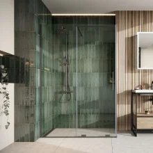 Lancia Momentum Sliding Wetroom Shower Door Brushed Nickel