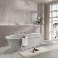 Positano Grey Terrazzo Showerwall Panels