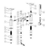 RAK Washington Traditional 2 Hole Bath Shower Mixer