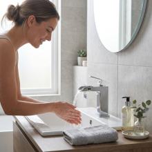 Vema Maira Chrome 4-Hole Deck Mounted Bath Shower Mixer Tap 