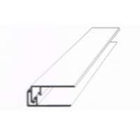 End Cap / Edge Trim - Two Part - 8-10mm Panels - White - 2.6m - Neptune