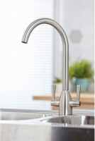 Richmond Twin Lever Kitchen Mixer Tap - Chrome