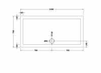 MX Elements 1000 x 800 Right Hand Offset Quadrant Stone Resin Low Profile Shower Tray