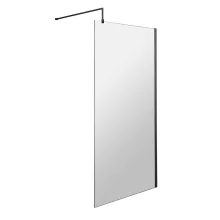 Abacus 8mm Wetroom Panel with Chrome Profile - 390mm