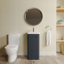 Nuie Floor Standing Black Cloakroom Suite