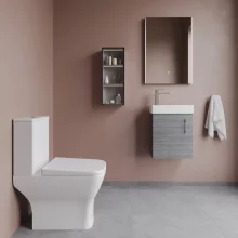 Nuie Vault Anthracite Wall Hung Cloakroom Set