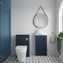 Nuie Deco Blue Floor Standing Cloakroom Suite