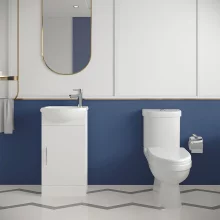 Nuie Floor Standing Gloss White Cloakroom Suite