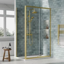 nuie-rene-brushed-brass-1200-x-700mm-sliding-shower-door-enclosure-inc-side-panel-and-tray-lifestyle.webp