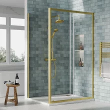 nuie-rene-brushed-brass-1200-x-900mm-sliding-shower-door-enclosure-inc-side-panel-and-tray-lifestyle-2.webp