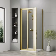 nuie-rene-brushed-brass-760mm-bifold-shower-door-square-enclosure-inc-side-panel-and-tray-lifestyle.webp