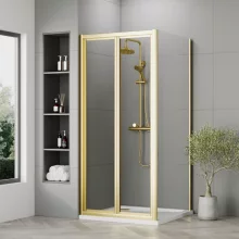 nuie-rene-brushed-brass-900mm-bifold-shower-door-square-enclosure-inc-side-panel-and-tray-lifestyle.webp