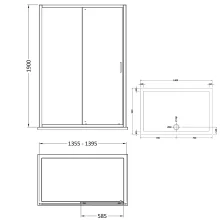 nuie-rene-chrome-1400mm-sliding-door-890mm-side-panel-and-tray-tech.webp