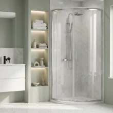 Nuie Rene Chrome 800mm Quadrant Shower Enclosure & Tray
