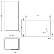 nuie-rene-framed-chrome-1000mm-slidng-door-side-panel-and-tray-tech.webp