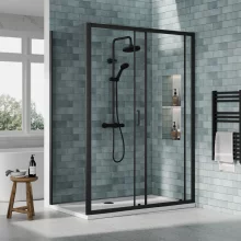 nuie-rene-matt-black-1400-x-800mm-sliding-shower-door-enclosure-inc-side-panel-and-tray-lifestyle-2.webp