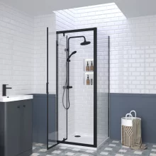 nuie-rene-matt-black-760mm-pivot-shower-door-square-enclosure-inc-side-panel-tray-lifestyle-2.webp