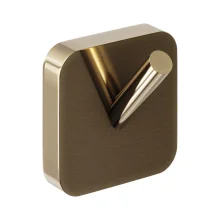 Nuie Trisen Brushed Brass Single Robe Hook
