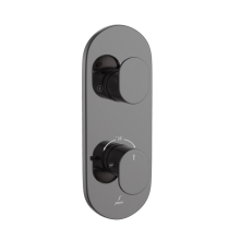 Jaquar Opal Prime Black Chrome 2 Outlet Thermostatic Shower Mixer With Concealed Valve  