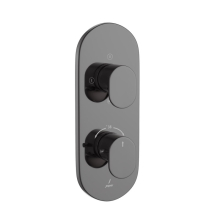 Jaquar Opal Prime Black Chrome 3 Outlet Thermostatic Shower Mixer With Concealed Valve
