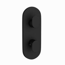 Jaquar Opal Prime Matt Black Concealed 2 Outlet Shower Valve 