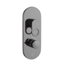 Jaquar Ornamix Black Chrome 3 Outlet Thermostatic Shower Mixer Complete Set