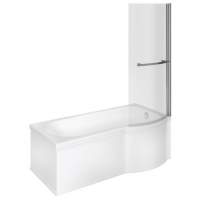 Beaufort Shannon 1500 x 850 P Shaped Shower Bath - Left Hand