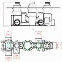 Sagittarius Oveta Concealed Thermostatic Valve 2 Way Diverter