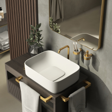 Origins Living Pirenei Brushed Gold 35 Towel Rail