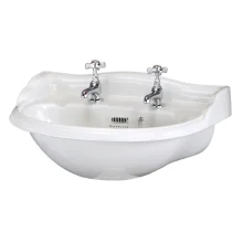 Bayswater Porchester 600mm 2 Tap Holes Basin
